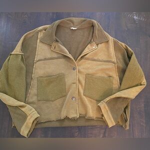 POL mineral wash crop jacket, size M, NWOT